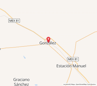 Map of González, Tamaulipas