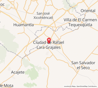 Map of Grajales, Puebla