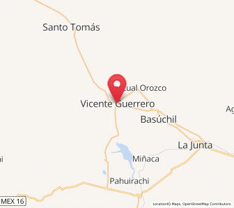 Map of Guerrero, Chihuahua