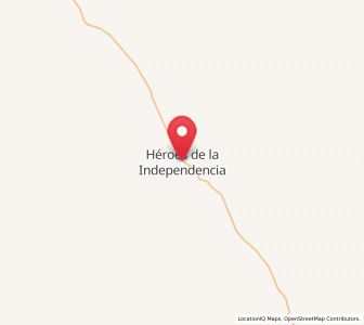 Map of Héroes de la Independencia, Baja California