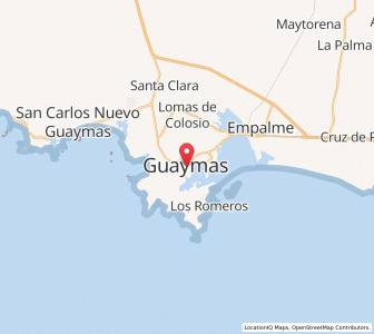 Map of Heroica Guaymas, Sonora