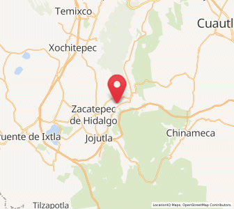 Map of Huatecalco, Morelos