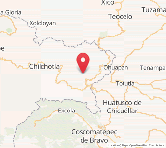 Map of Huaxcaleca, Puebla