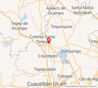 Map of Huehuetoca, México