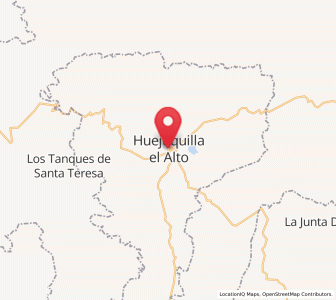 Map of Huejuquilla el Alto, Jalisco