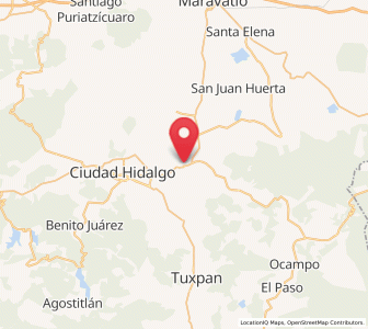 Map of Irimbo, Michoacán