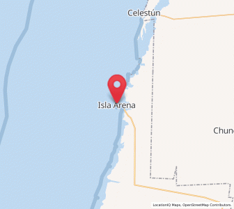 Map of Isla Arena, Campeche