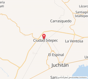 Map of Ixtepec, Oaxaca