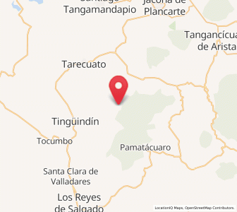 Map of J. Jesús Díaz Tzirio, Michoacán