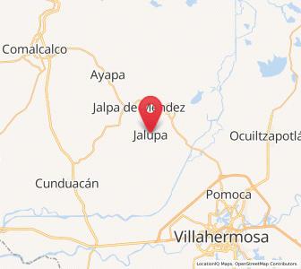 Map of Jalupa, Tabasco