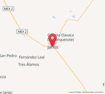 Map of Janos, Chihuahua