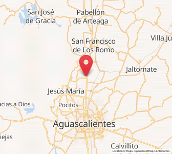 Map of Jesús Gómez Portugal, Aguascalientes