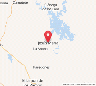 Map of Jesús María, Sinaloa