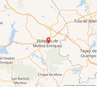 Map of Jilotepec de Molina Enríquez, México