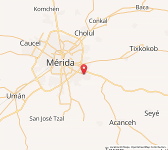 Map of Kanasín, Yucatán