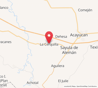 Map of La Cerquilla, Veracruz