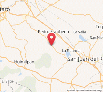 Map of La D, Querétaro