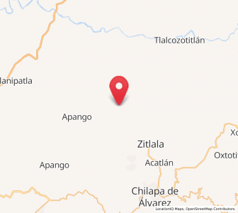 Map of La Esperanza, Guerrero