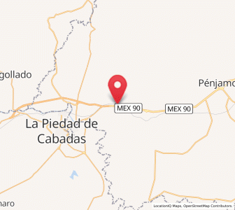 Map of La Estrella, Guanajuato