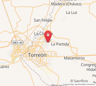 Map of La Paz, Coahuila