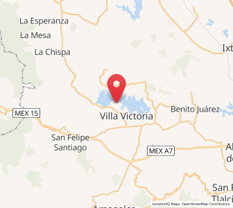 Map of La Puerta del Pilar, México