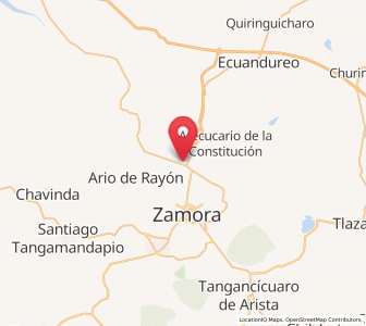 Map of La Rinconoda, Michoacán