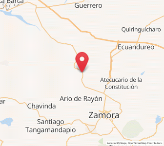 Map of La Sauceda, Michoacán