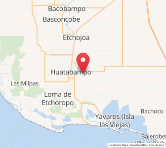 Map of La Unión, Sonora