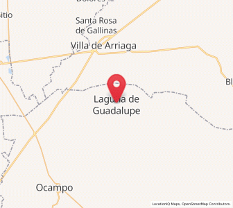 Map of Laguna de Guadalupe, Guanajuato