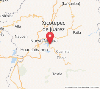 Map of Las Colonias de Hidalgo, Puebla