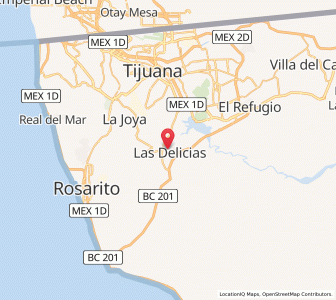 Map of Las Delicias, Baja California