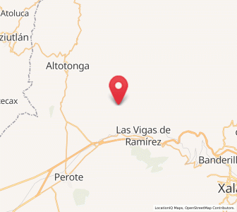 Map of Las Minas, Veracruz
