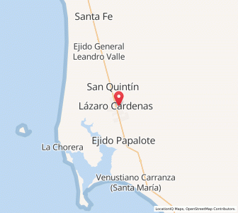 Map of Lázaro Cárdenas, Baja California