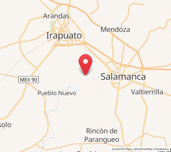 Map of Loma Pelada, Guanajuato