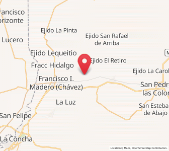 Map of Luchanas, Coahuila