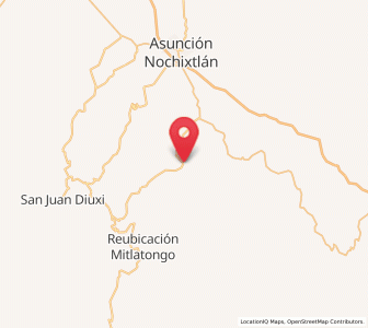Map of Magdalena Jaltepec, Oaxaca
