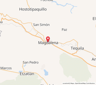 Map of Magdalena, Jalisco