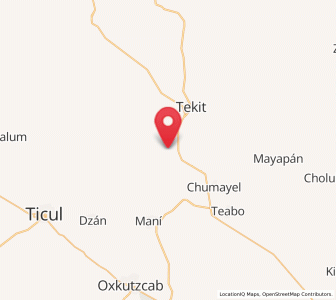 Map of Mama, Yucatán