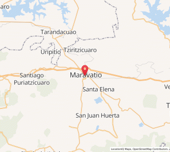 Map of Maravatío de Ocampo, Michoacán