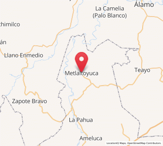 Map of Metlaltoyuca, Puebla