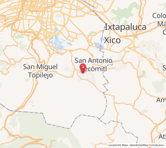 Map of Milpa Alta, Mexico City