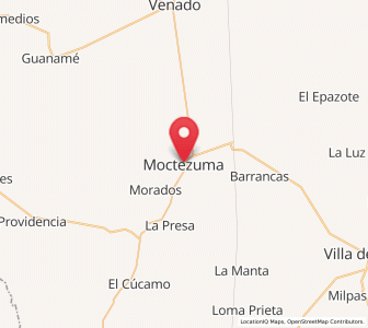 Map of Moctezuma, San Luis Potosí