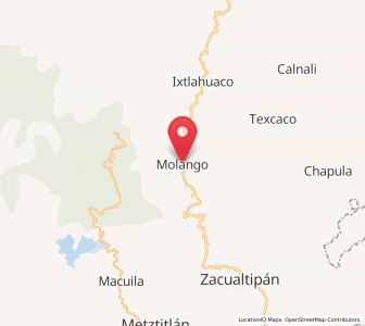 Map of Molango, Hidalgo