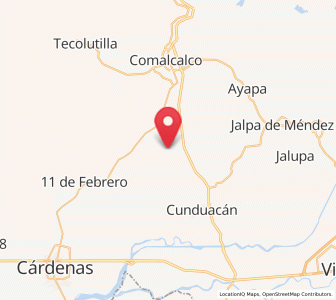 Map of Morelos Piedra 3ra. Sección, Tabasco