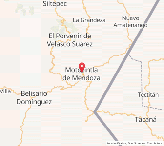 Map of Motozintla, Chiapas