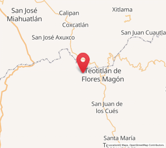 Map of Nanahuatípam, Oaxaca