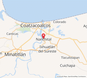 Map of Nanchital de Lázaro Cárdenas del Río, Veracruz
