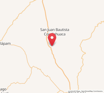 Map of Nativitas, Oaxaca