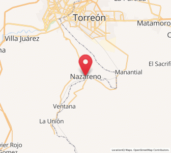 Map of Nazareno, Durango