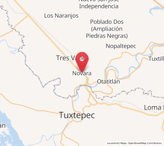 Map of Novara, Veracruz
